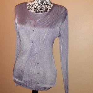 Linda Allard for Ellen Tracy  2 pc. Sweater Set Light Lilac